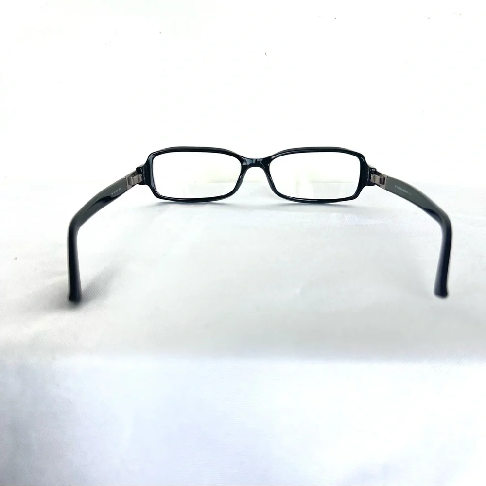 VALENTINO Italy 130 5456 Rectangular Lens Crystal Black Frames Eyeglasses